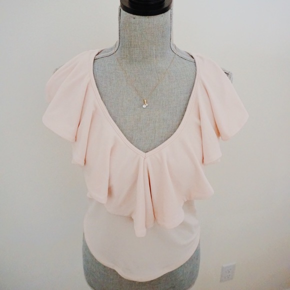 Chic Baby Pink Ruffled Tank Top - Picture 6 of 8